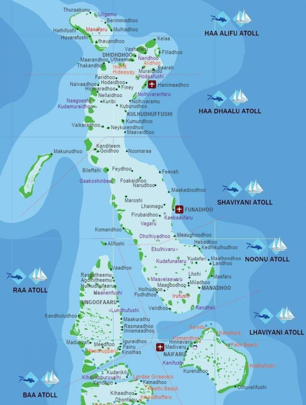 kaart van kani maldives 