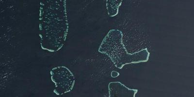 Kaart van die maldives satelliet