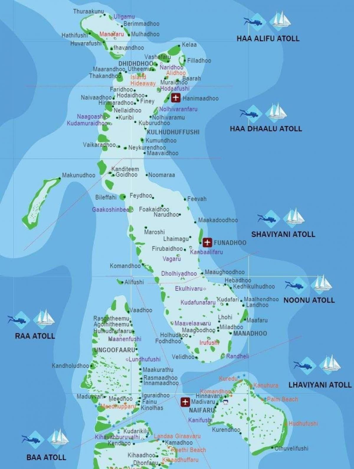 iles maldives kaart