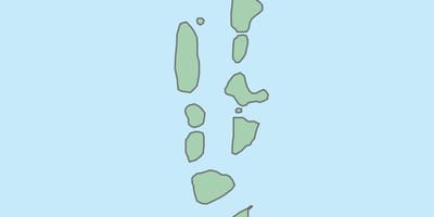 Kaart van die maldives kaart vector